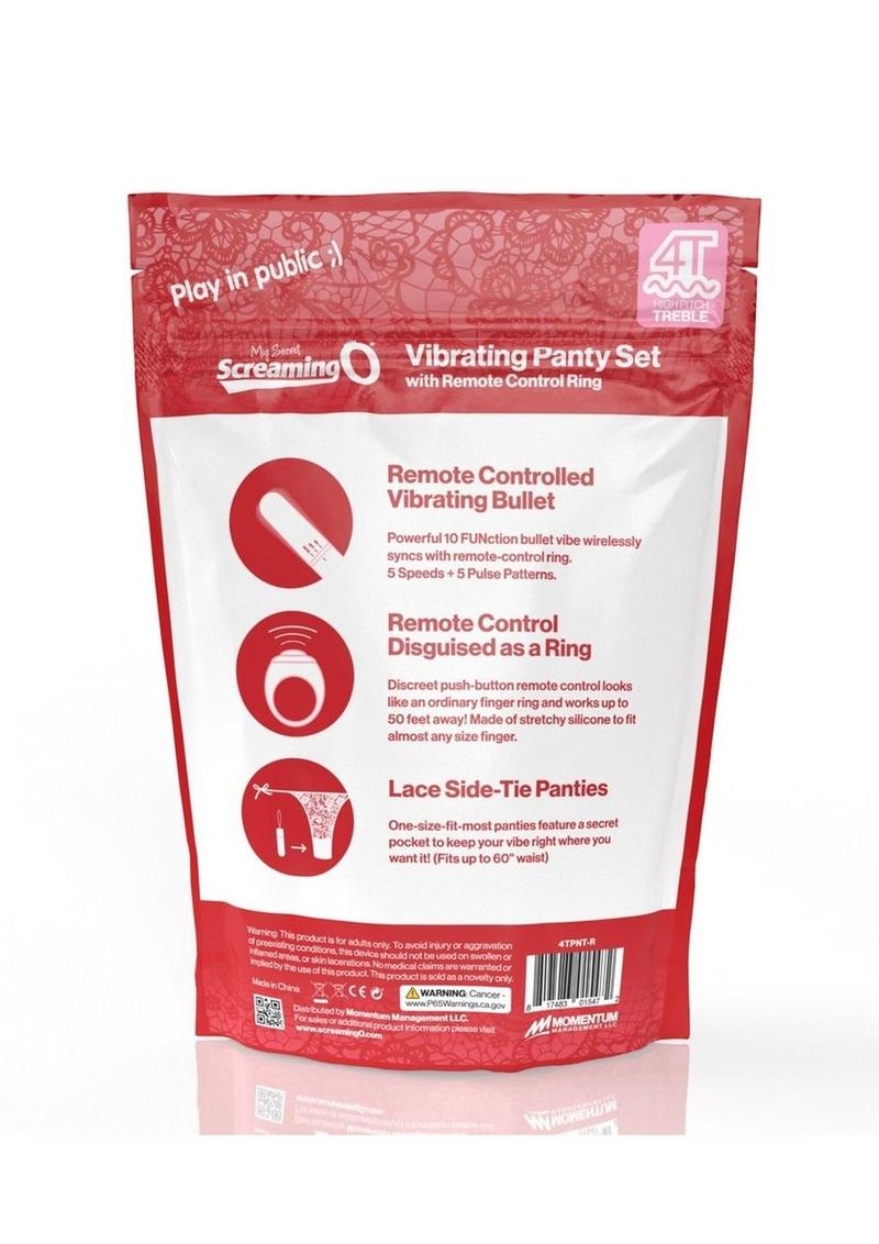 Screaming O My Secret Remote 4t Panty Vibe - Red