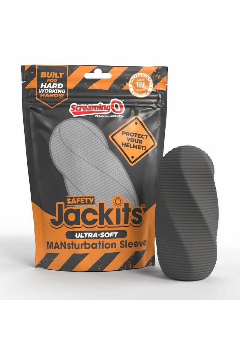 Screaming O Safety Jackits Ultra-Soft Mansturbation Sleeve - Grey
