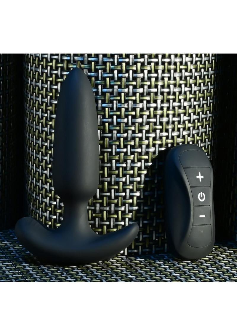 Selopa Black Beauty Rechargeable Silicone Vibrating Plug - Black
