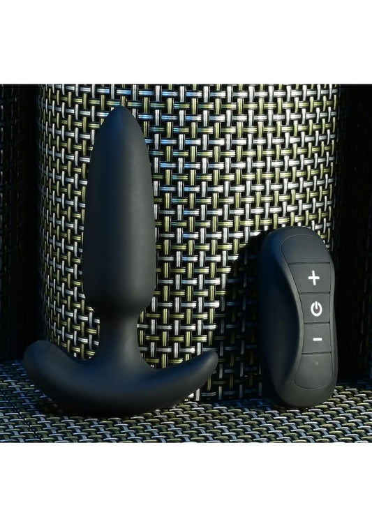 Selopa Black Beauty Rechargeable Silicone Vibrating Plug - Black