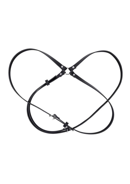 Sex and Mischief Shadow Body Harness - Black/Silver
