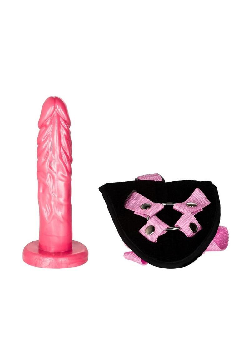 Shane's World Gina Lynn Harness Strap-On with Dildo - Pink - 7.5in