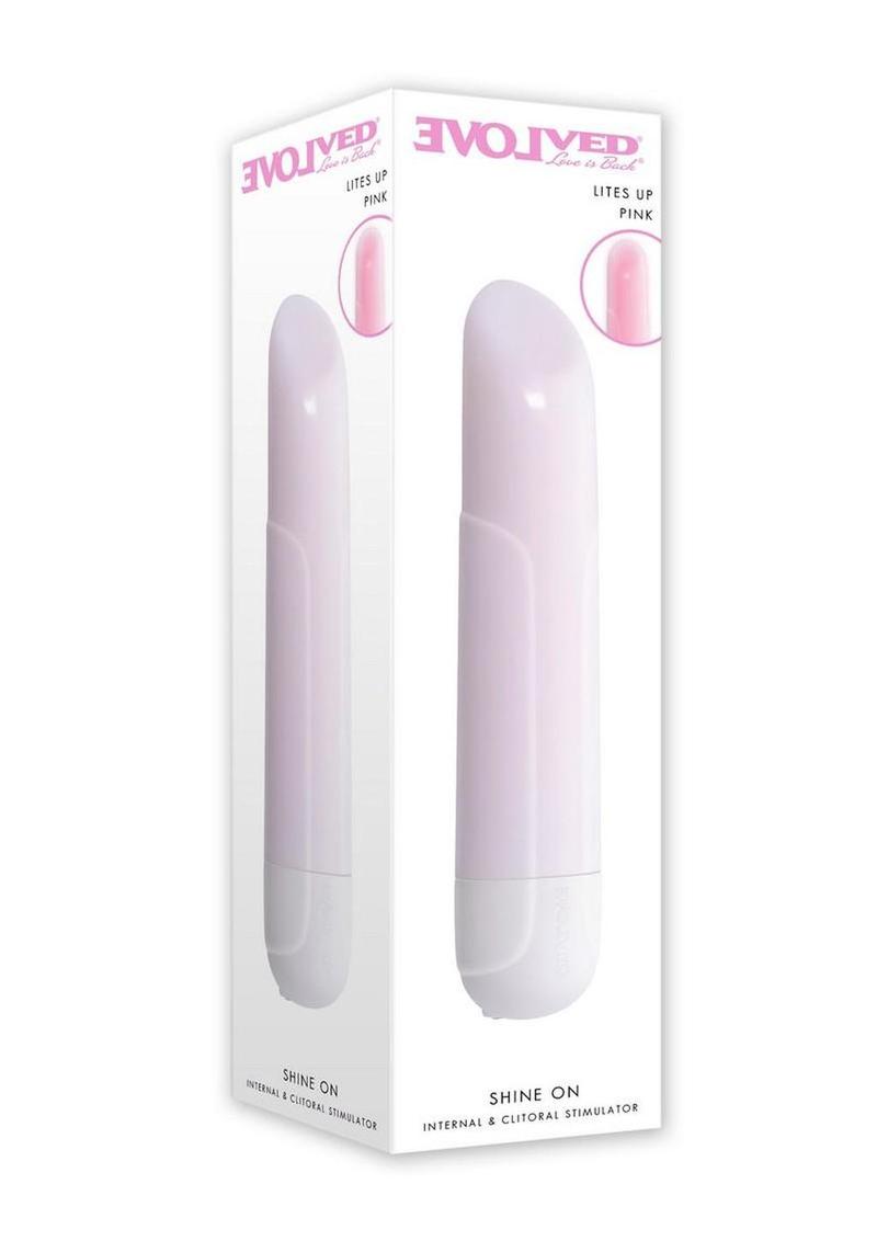 Shine On Light-Up Rechargeable Bullet - Pink/White