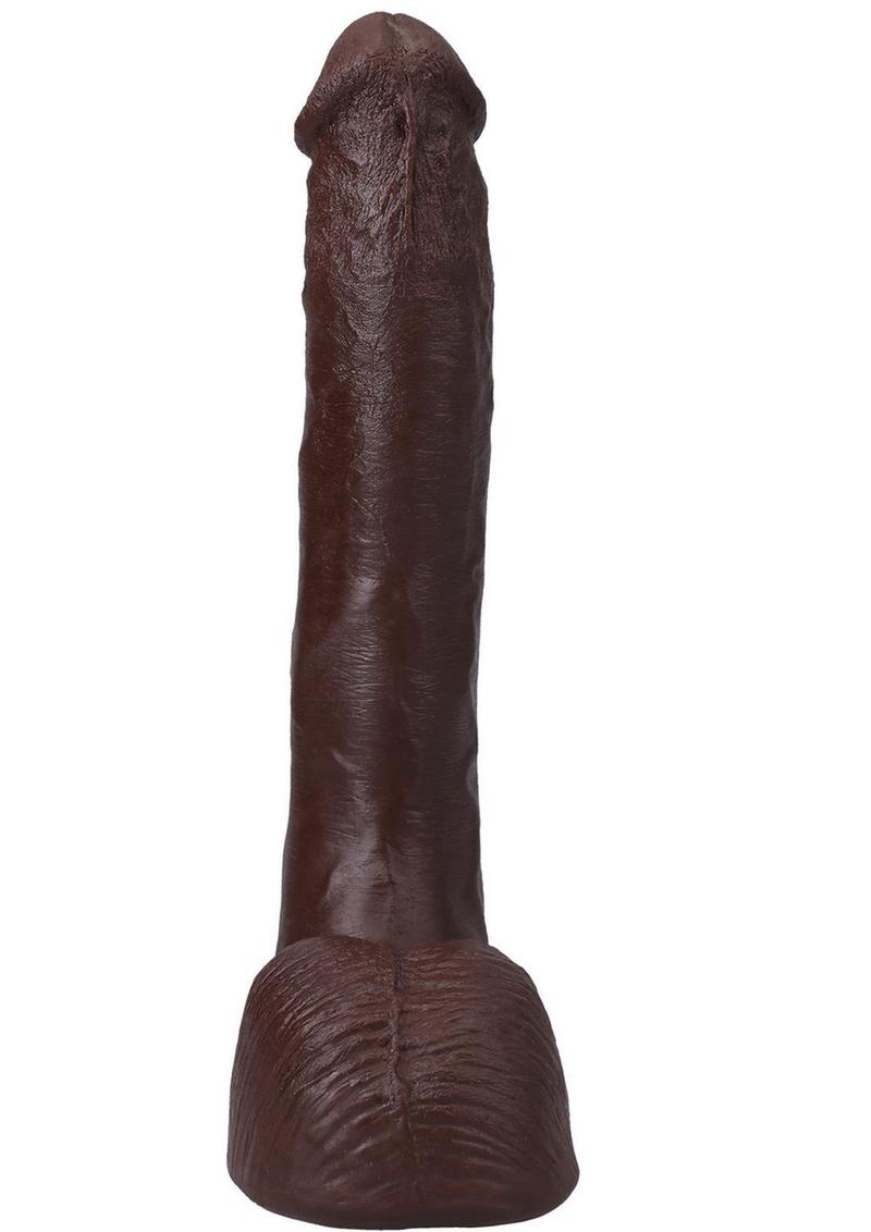 Signature Cocks Ultraskyn Pressure Dildo with Removable Suction Cup - Chocolate - 10in