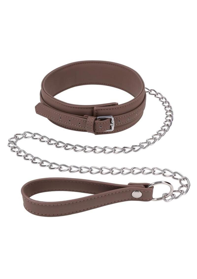 Signature Dawn Dream Collar Leash - Brown/Silver