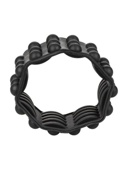 Silicone Reversible Enhancer Cock Ring - Black