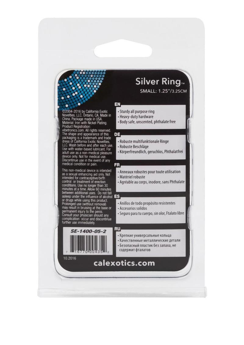 Silver Cock Ring - Metal/Silver - Small