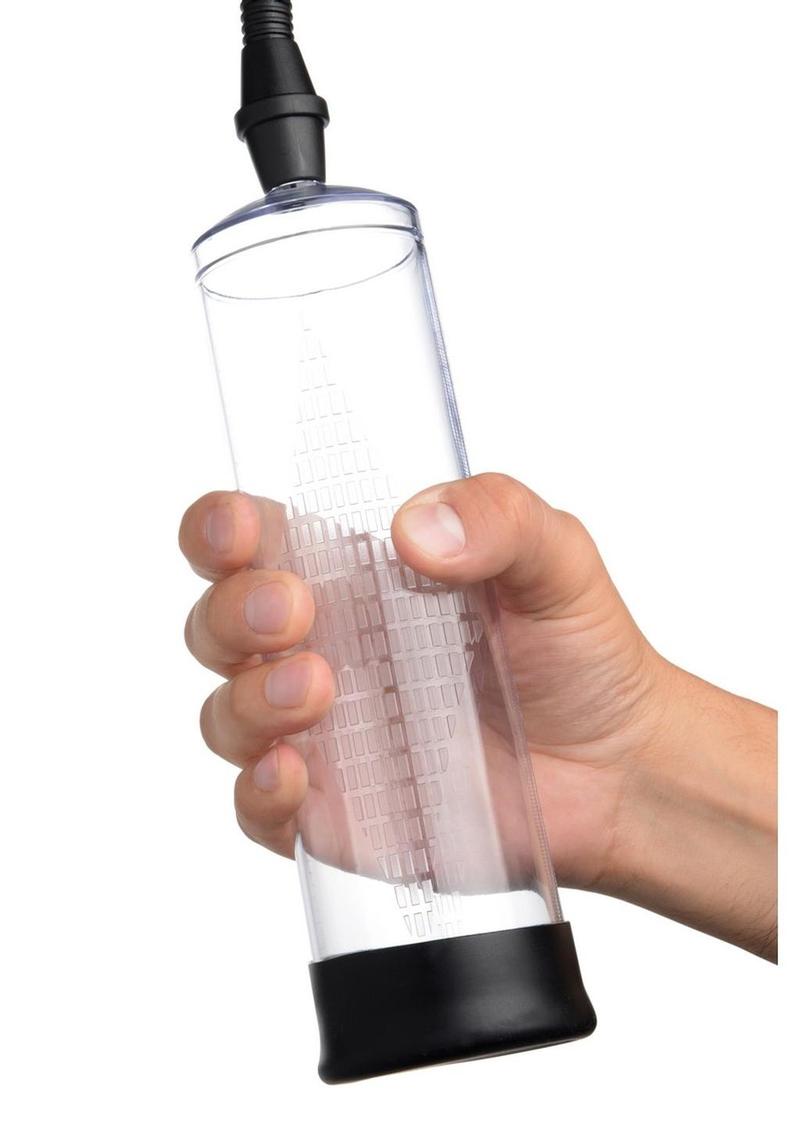 Size Matters Automatic Digital Penis Pump with Easy Grip - Black/Clear