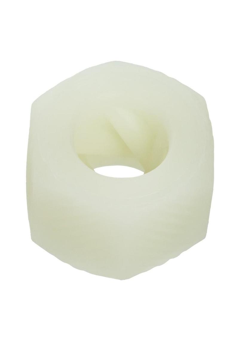 Slop Top Nasty Luv Silicone Dual Entry Pussy and Ass - Glow In The Dark/Vanilla