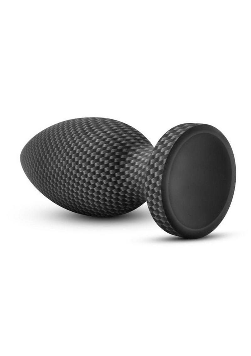 Spark Silicone Butt Plug - Medium - Carbon Fiber - Black - Medium