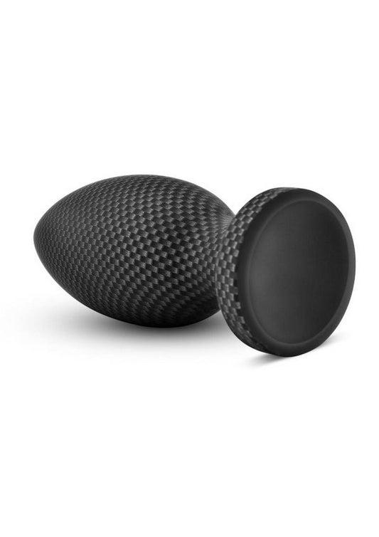 Spark Silicone Butt Plug - Small - Carbon Fiber - Black