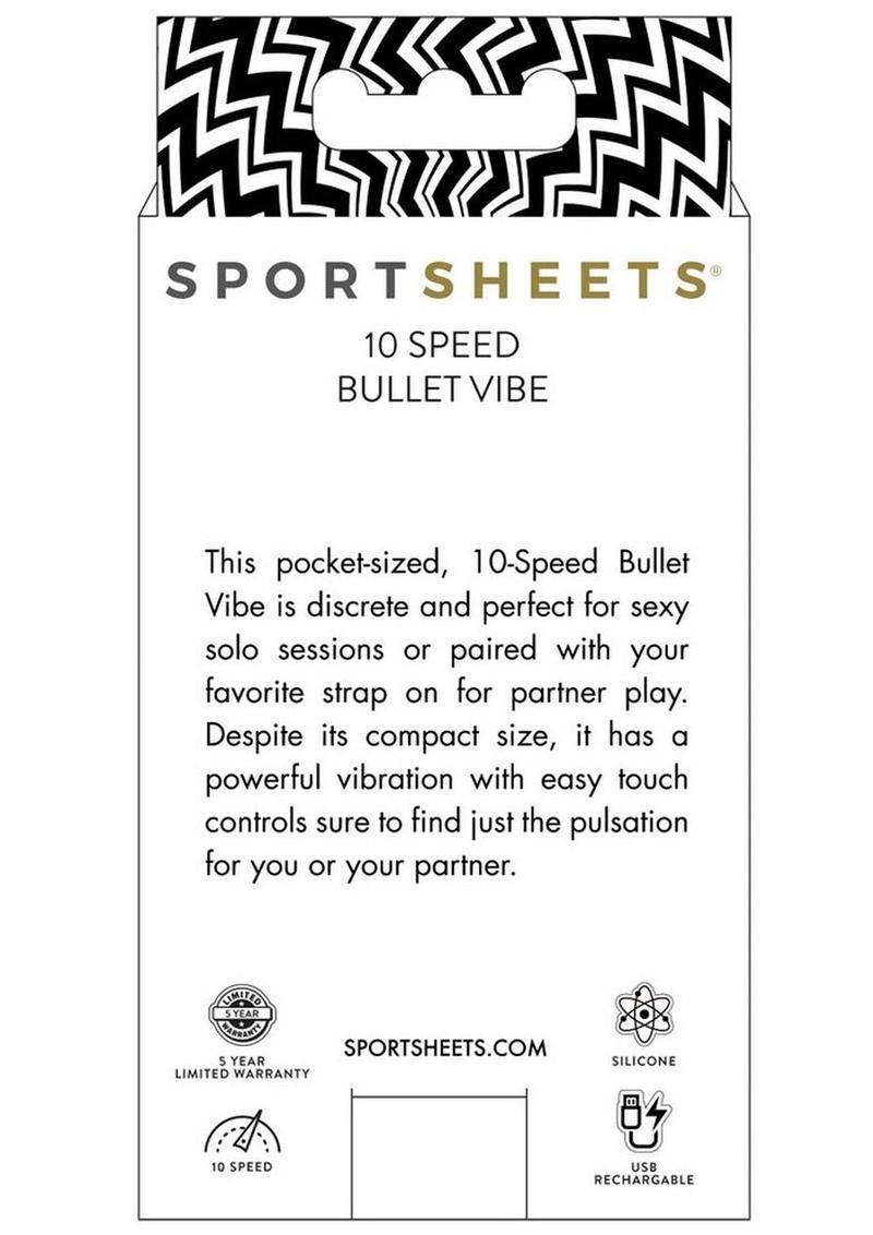 Sportsheets 10 Speed Bullet Vibrator - Purple