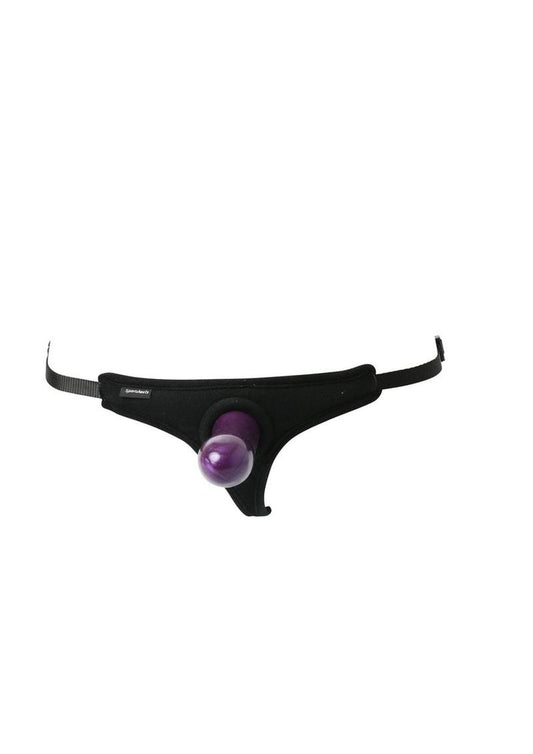 Sportsheets Bikini Strap-On and Silicone Dildo - Black - Set