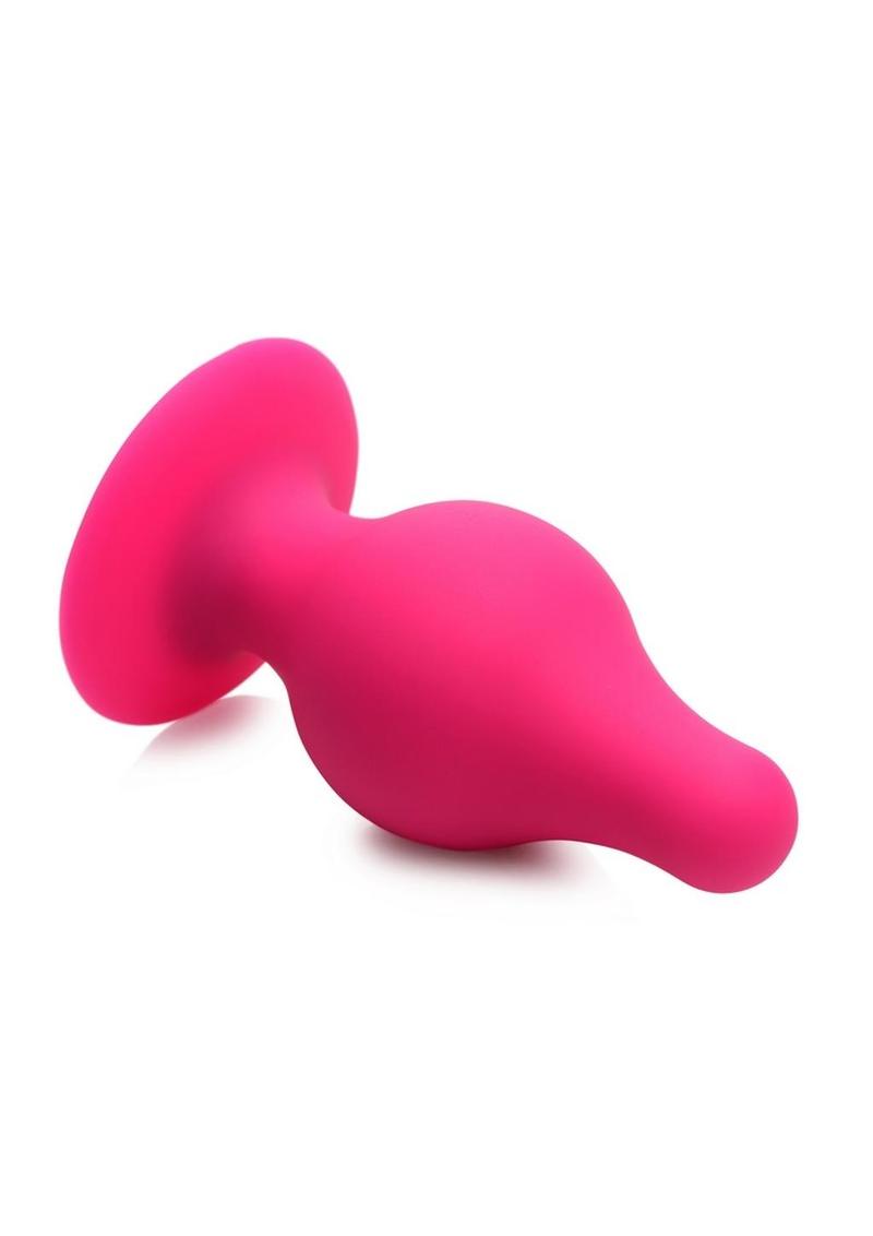 Squeeze-It Squeezable Silicone Tapered Anal Plug - Pink - Small