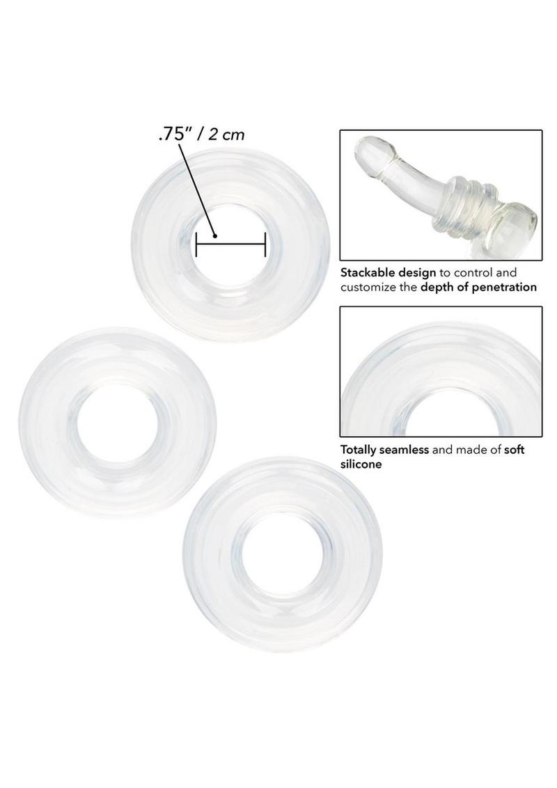 Stacker Rings Silicone Cock Rings - Clear - 3 Piece