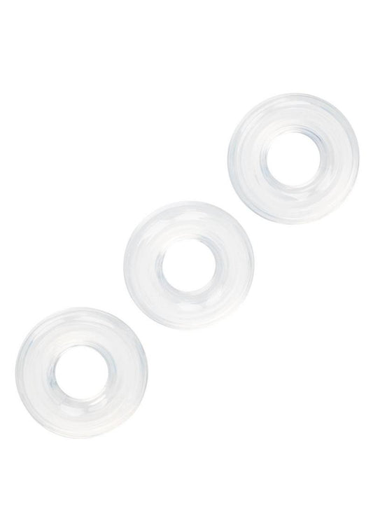 Stacker Rings Silicone Cock Rings - Clear - 3 Piece