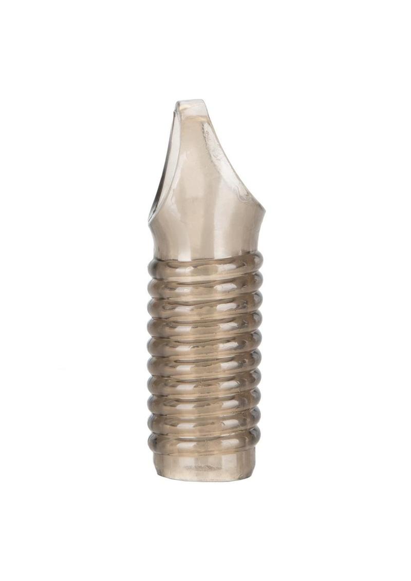 Stimulation Enhancer Textured Penis Sleeve - Smoke - 4.25in