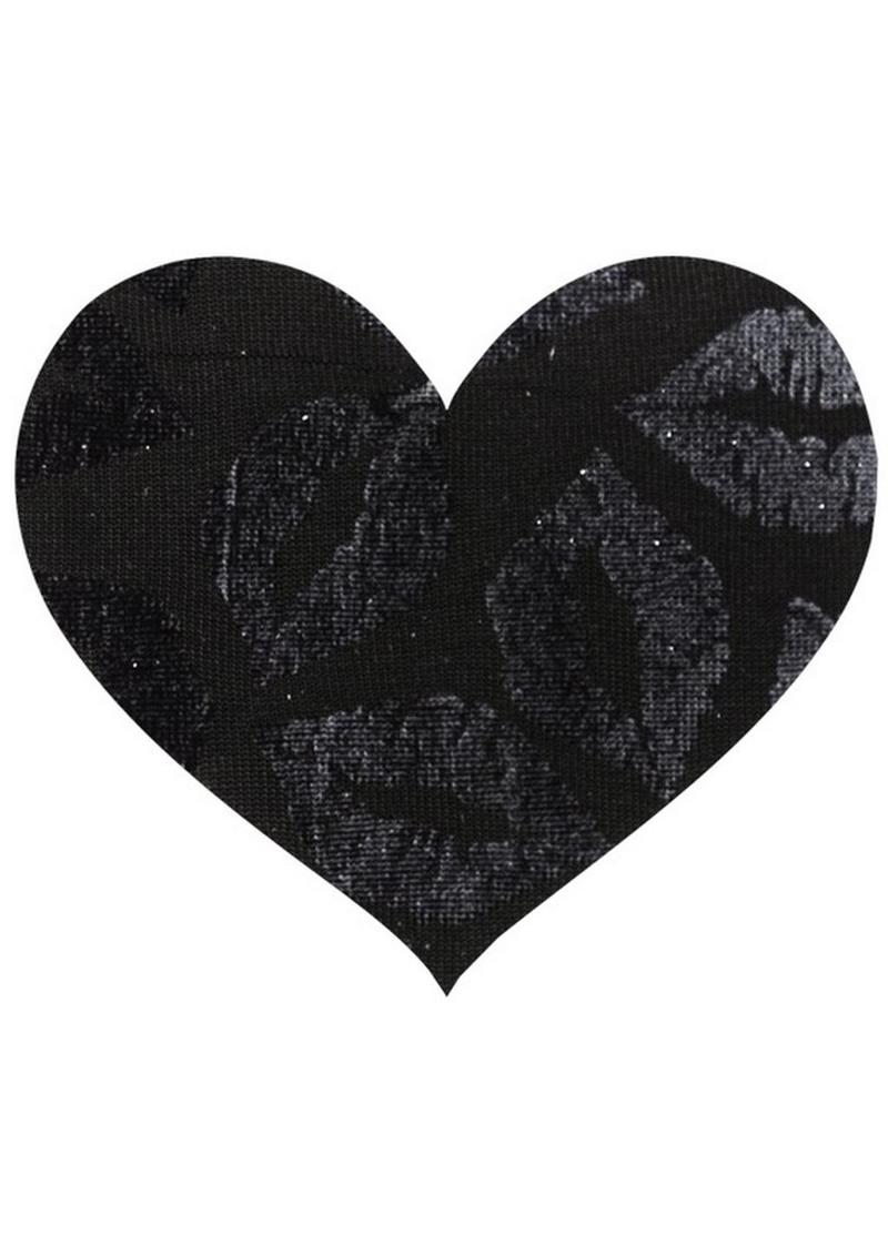 Stolen Kisses Hearts Pasties - Black/Red