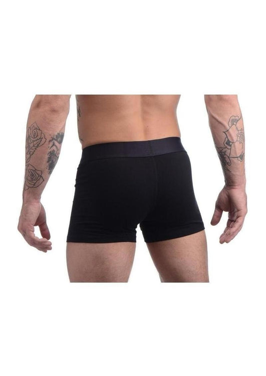 Strap U Armor Mens Boxer Harness with O-Ring - Black - Large/Medium