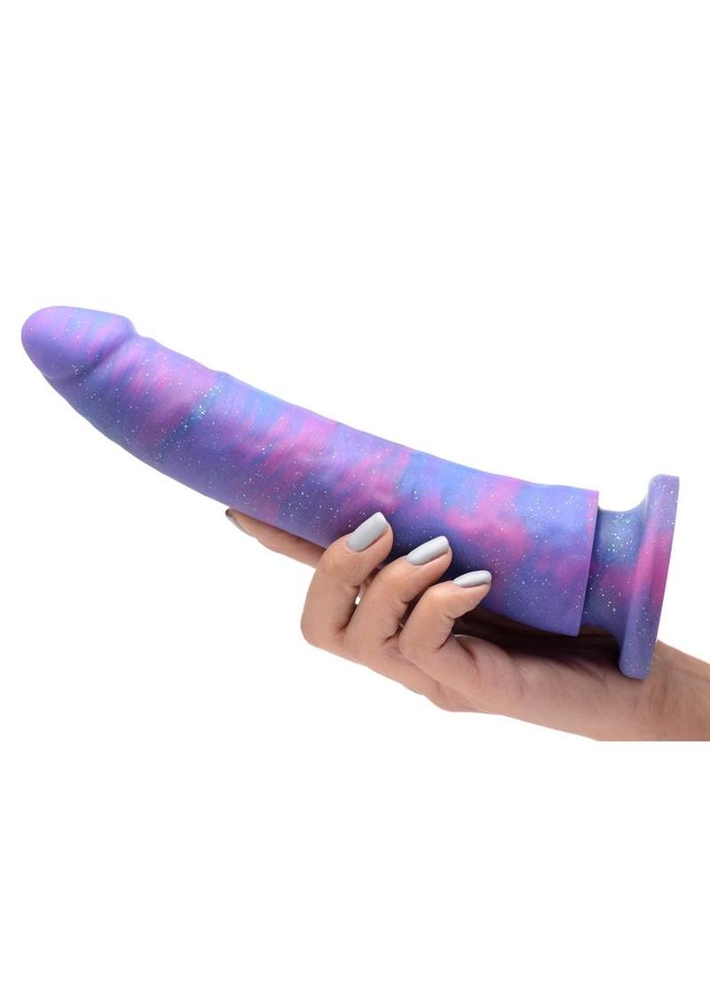 Strap U Magic Stick Glitter Silicone Dildo - Purple - 9.5in