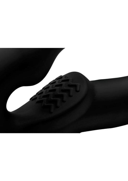 Strap U Urge Rechargeable Silicone Strapless Strap-On with Remote Control - Black