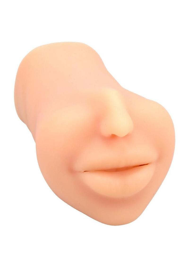 Super Sucker Cum Guzzler Ultraskyn Masturbator - Male Mouth - Vanilla