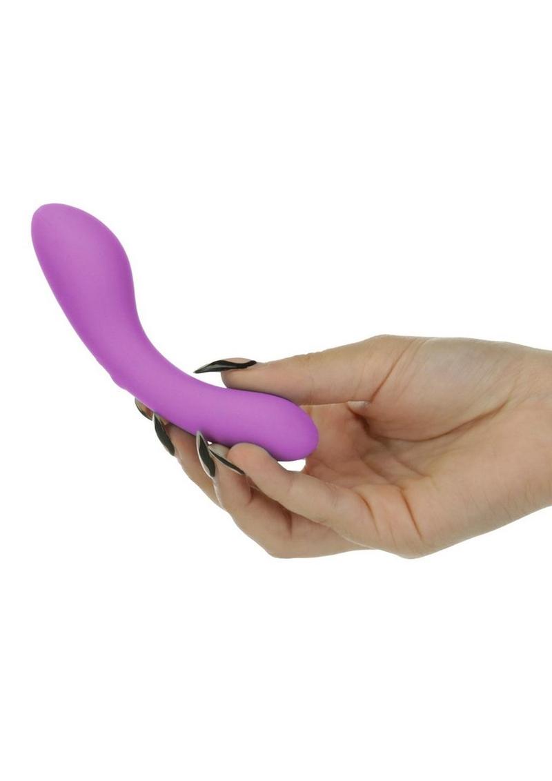 Swan Mini Swan Wand Rechargeable Silicone Glow In The Dark Massager - Glow In The Dark/Purple