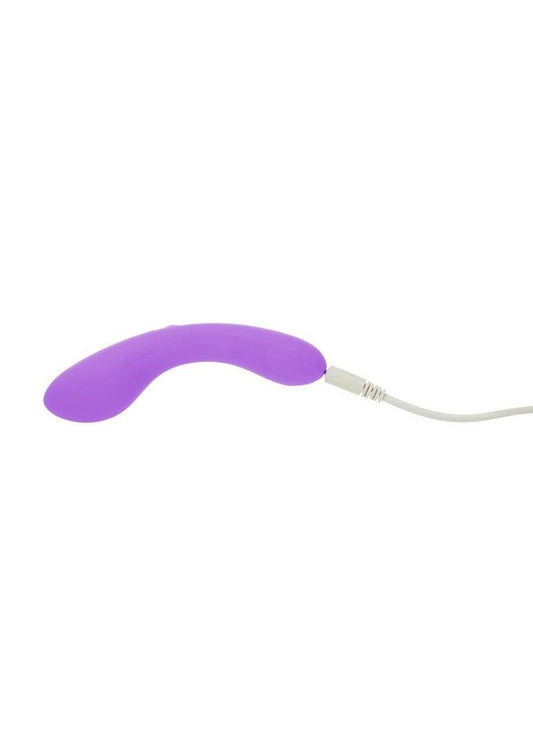 Swan Mini Swan Wand Rechargeable Silicone Glow In The Dark Massager - Glow In The Dark/Purple