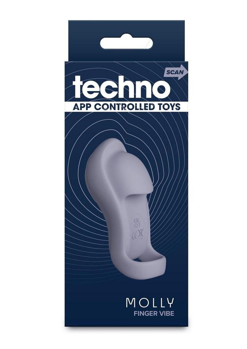 Techno Molly Rechargeable Silicone App Compatible Vibrator - Gray/Grey
