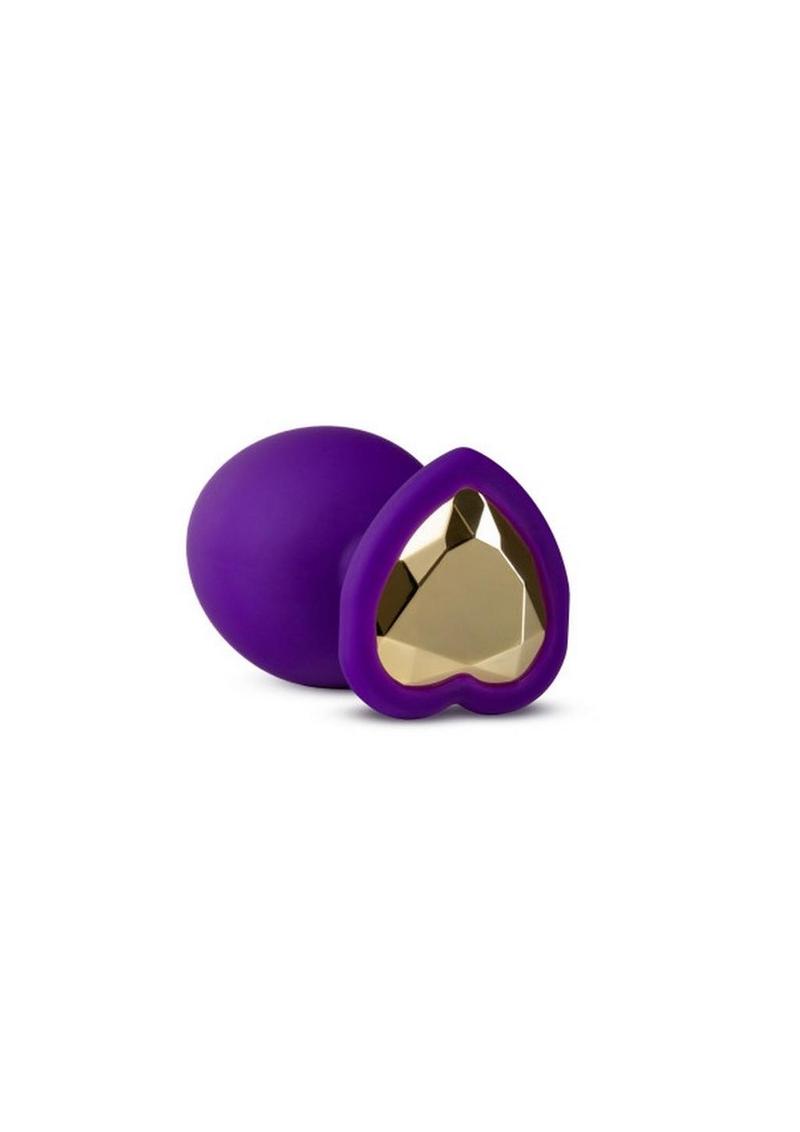Temptasia Bling Plug Silicone Butt Plug - Purple - Medium