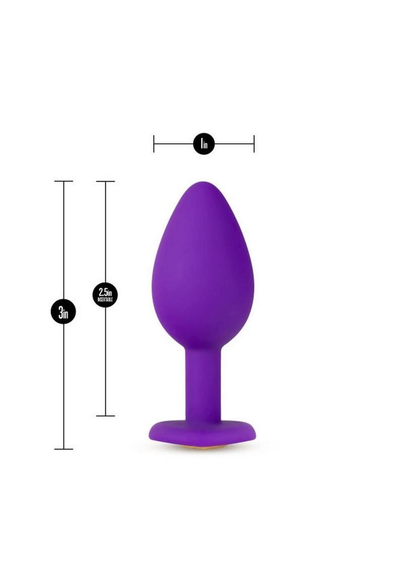Temptasia Bling Plug Silicone Butt Plug - Purple - Small