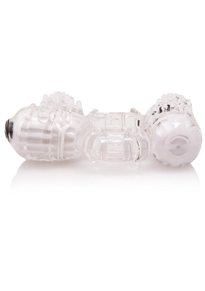 The Big O 2 Vibrating Double Ring - Clear