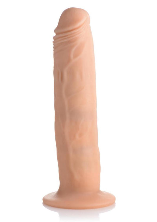 Thump It Rechargeable Silicone Thumping (Large) 8.7in Dildo with Remote Control - Vanilla - Large