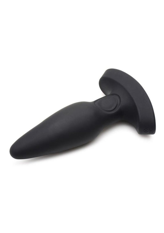 Thunder Plugs 25x Pulsing and Vibrating Rechargeable Silicone Plug with LCD Remote - Black