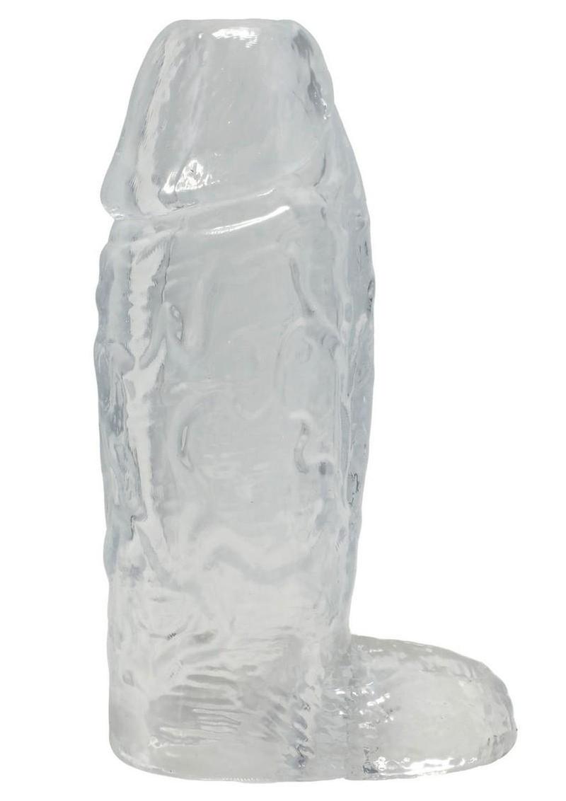 Titanmen Cock Sleeve with Ball Strap - Clear - 6in