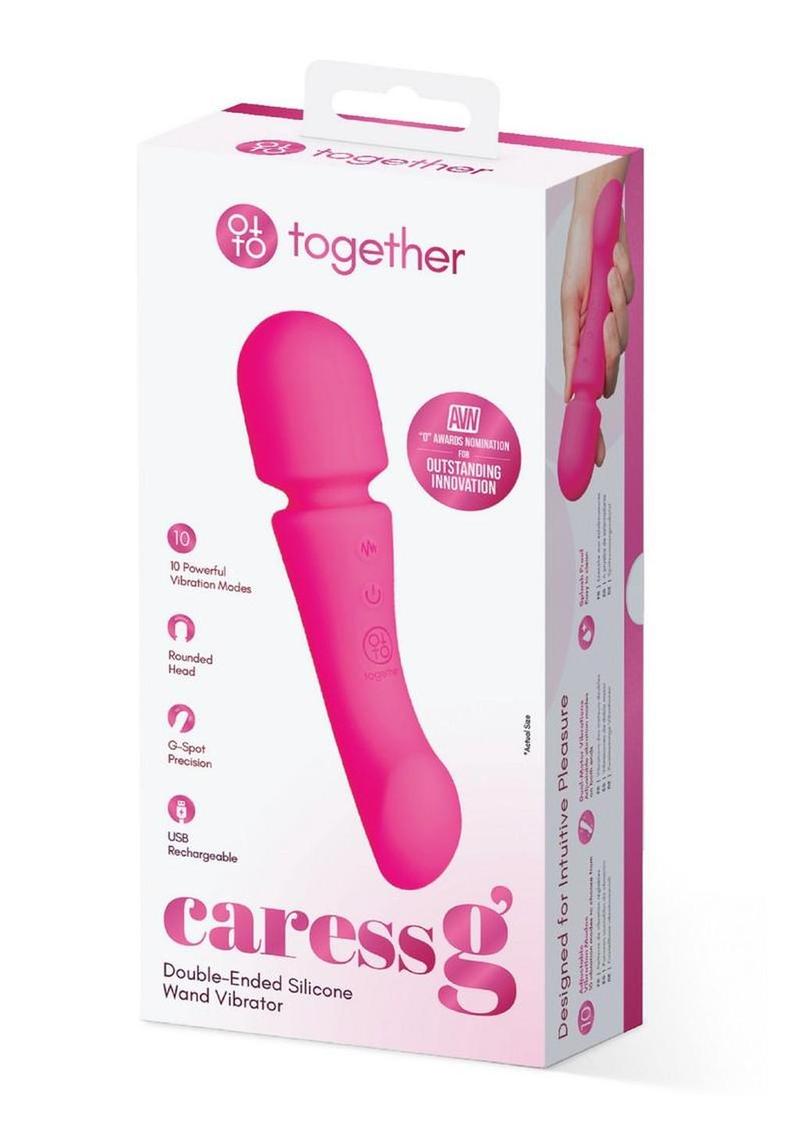 Together Caress-G Double Ended Silicone Rechargeable Wand - Pink