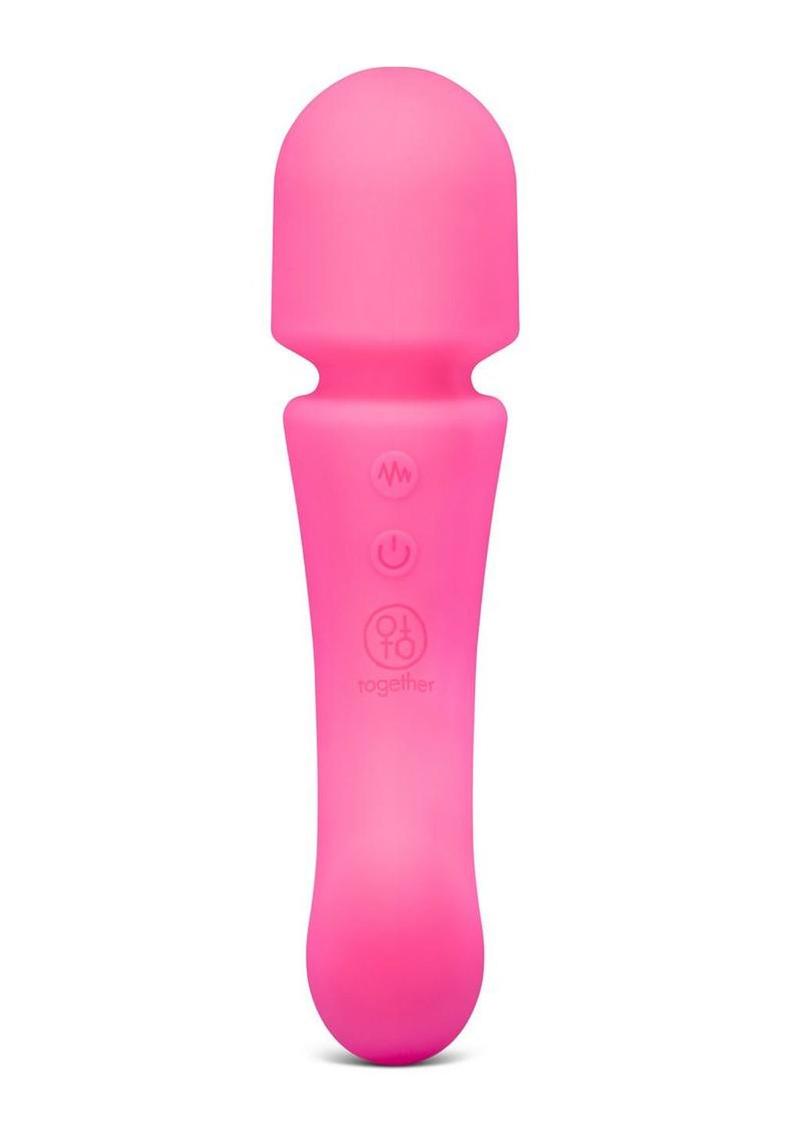 Together Caress-G Double Ended Silicone Rechargeable Wand - Pink
