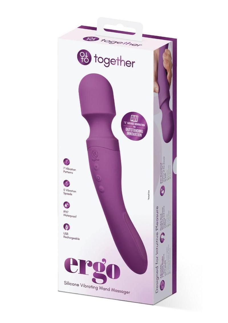 Together Ergo Wand Silicone Rechargeable Massager - Purple