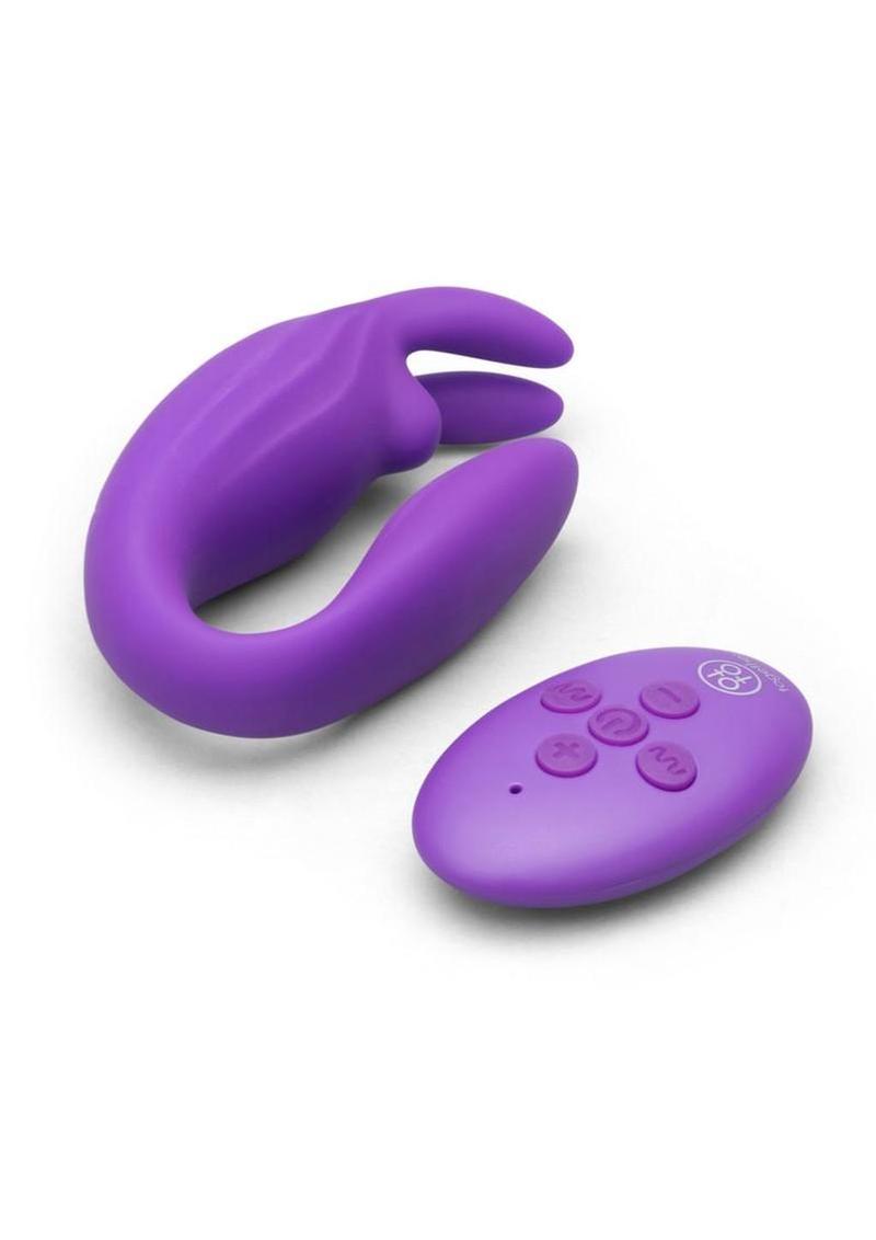 Together Seamless Wearable Silicone Rechargeable Rabbit Vibrator - Purple