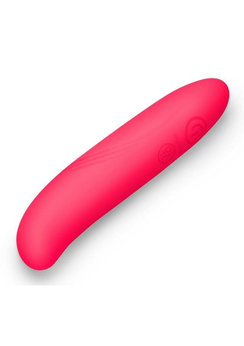 Together Silhouette Silicone Rechargeable G-Spot Vibrator - Pink - 5in