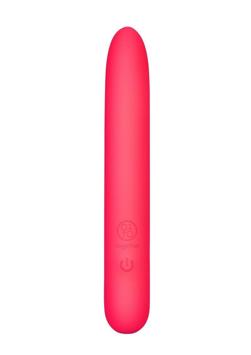 Together Slim Ladyfinger Silicone Rechargeable Vibrator - Pink