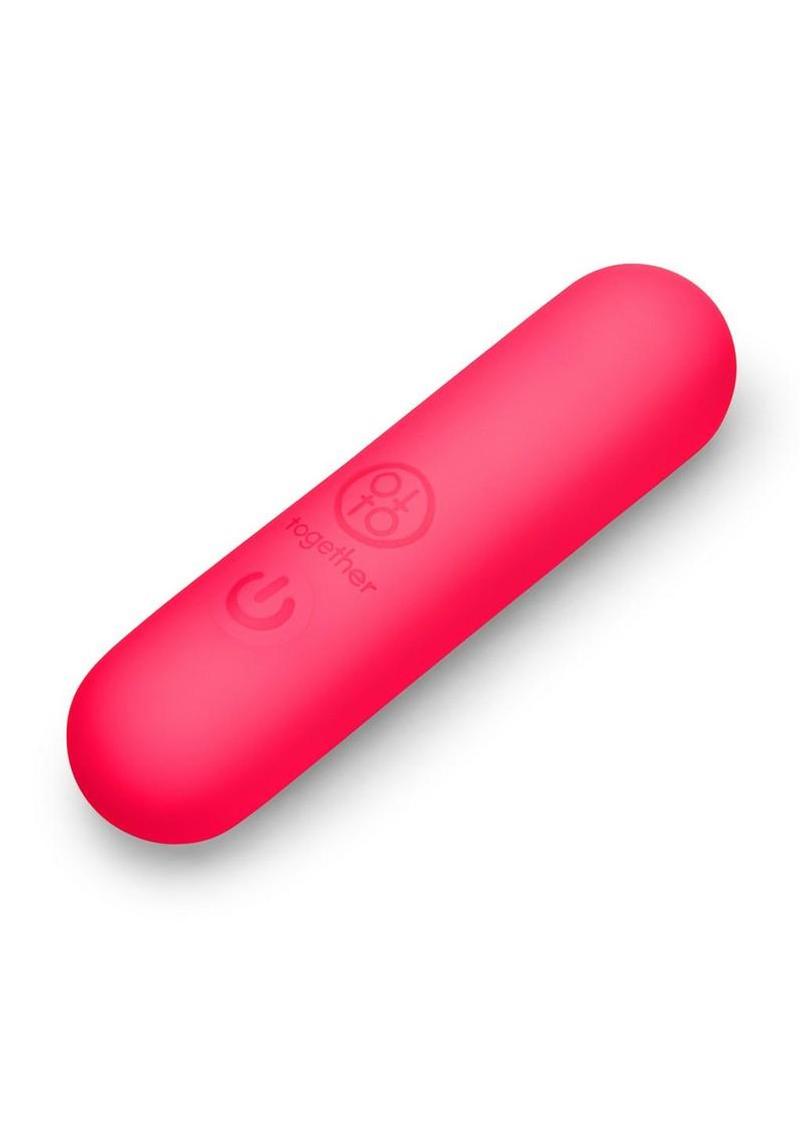 Together Spark Silicone Rechargeable Bullet Vibrator - Pink - 3in