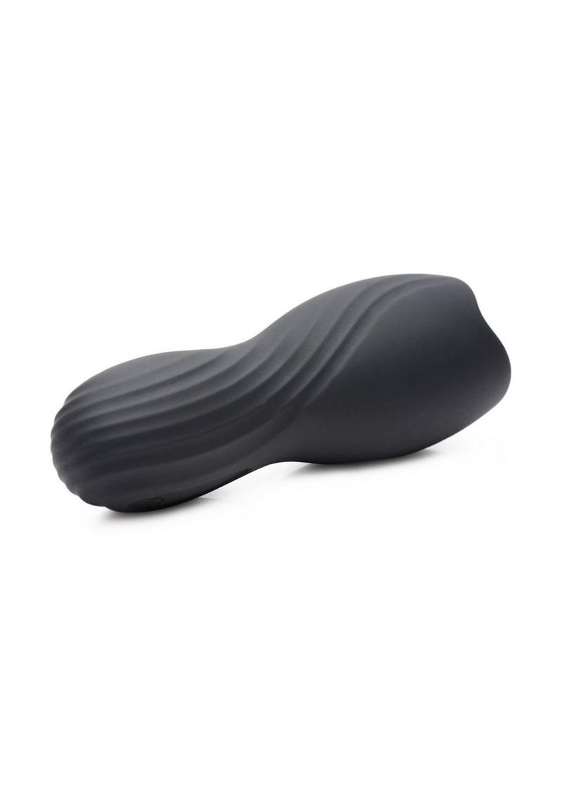 Trinity Vibes Rechargeable Silicone Penis Pleaser - Black