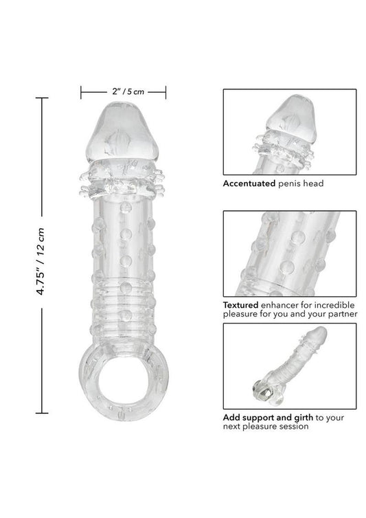 Ultimate Stud Penis Extender with Scrotum Support - Clear