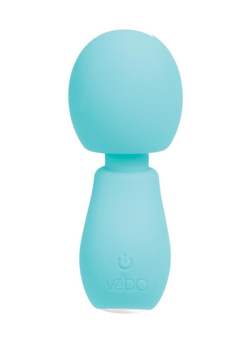 Vedo Eeny Silicone Rechargeable Mini Wand Massager - Aqua