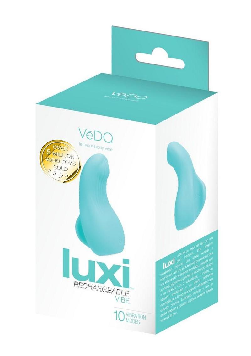 Vedo Luxi Silicone Rechargeable Clitoral Finger Vibrator - Aqua