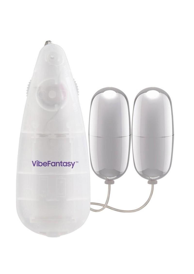 Vibefantasy Double Silver Bullet with Remote Control - Frost/Silver