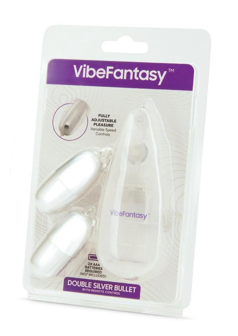 Vibefantasy Double Silver Bullet with Remote Control - Frost/Silver
