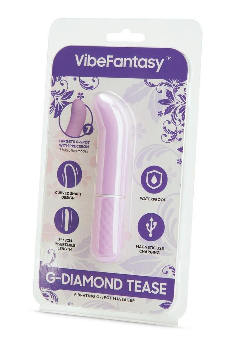 Vibefantasy G-Diamond Tease Rechargeable Vibrator - Lavender