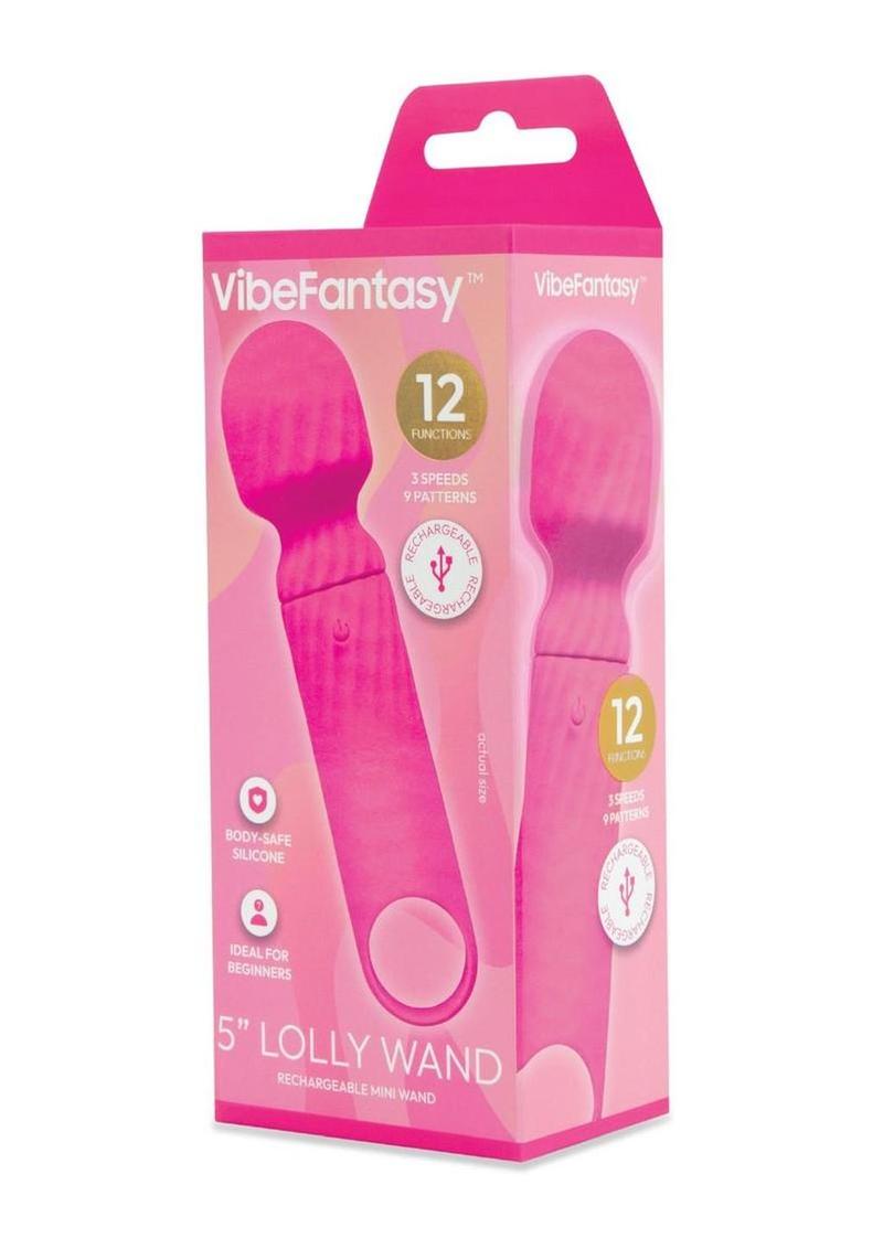 Vibefantasy Lolly Wand Rechargeable Mini Wand - Pink - 5in